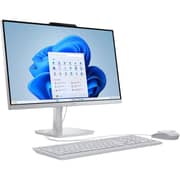 Lenovo A100 All-in-One (2025) Desktop - Intel Core i3-N305 / 23.8inch FHD / 512GB SSD / 8GB RAM / Shared Intel UHD Graphics / Windows 11 Home / English & Arabic Keyboard / Cloud Grey / Middle East Version - [F0J60039AX]