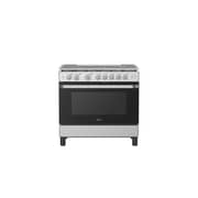 Midea Free Standing 5 Burner Gas Cooker 90cm Black/Silver - MFO-MG36LESS