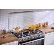 Midea Free Standing 5 Burner Gas Cooker 90cm Black/Silver - MFO-MG36LESS