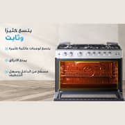 Midea Free Standing 5 Burner Gas Cooker 90cm Black/Silver - MFO-MG36LESS