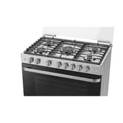 Midea Free Standing 5 Burner Gas Cooker 90cm Black/Silver - MFO-MG36LESS