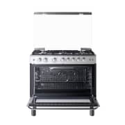 Midea Free Standing 5 Burner Gas Cooker 90cm Black/Silver - MFO-MG36LESS