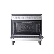 Midea Free Standing 5 Burner Gas Cooker 90cm Black/Silver - MFO-MG36LESS
