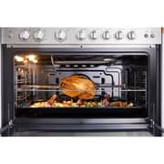 Midea Free Standing 5 Burner Gas Cooker 90cm Black/Silver - MFO-MG36LESS