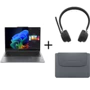 Lenovo ThinkPad X9-14 Gen 1 (2025) Copilot+PC - 2nd Series / Intel Core Ultra 7-258V / 14inch WUXGA / 1TB SSD / 32GB RAM / Intel Arc Graphics 140V / Windows 11 Pro / English Keyboard / Grey / Middle East Version - [21QA002CGR] + WLS Headset + Sleeve 1