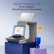 Asus Vivobook S14 (2025) Laptop - Snapdragon X- X126-100 / 14inch WQXGA / 1TB SSD / 16GB RAM / Shared Qualcomm Adreno GPU / Windows 11 Home / English & Arabic Keyboard / Matte Gray / Middle East Version - [S14 S3407QA-KP014W]