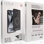Levelo Matteo Grip Case Black Samsung Galaxy S25 Ultra - LVL-MATTEO-25UBK