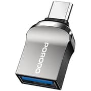 Porodo USB-C Adapter 0.12m Black - PD-CBL0023-BK
