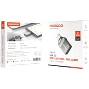 Porodo USB-C Adapter 0.12m Black - PD-CBL0023-BK