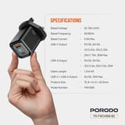 Porodo GaN Charger Black - PD-FWCH058-C-BK