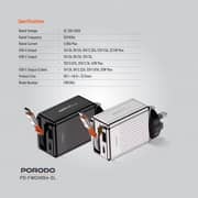 Porodo GaN Charger 75cm Silver - PD-FWCH054-SL