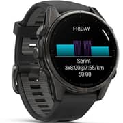 Garmin Fenix 8 Smartwatch Sapphire/Carbon Grey With Black/Pebble Grey Band - 010-02903-21