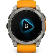 Garmin Fenix 8 Smartwatch Sapphire/Titanium With Spark Orange/Graphite Band - 010-02905-11