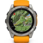Garmin Fenix 8 Smartwatch Sapphire/Titanium With Spark Orange/Graphite Band - 010-02905-11
