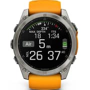 Garmin Fenix 8 Smartwatch Sapphire/Titanium With Spark Orange/Graphite Band - 010-02905-11