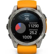 Garmin Fenix 8 Smartwatch Sapphire/Titanium With Spark Orange/Graphite Band - 010-02905-11