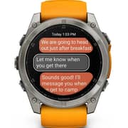 Garmin Fenix 8 Smartwatch Sapphire/Titanium With Spark Orange/Graphite Band - 010-02905-11