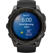 Garmin Fenix 8 Smartwatch Sapphire/Carbon Grey With Black/Pebble Grey Band - 010-02905-21