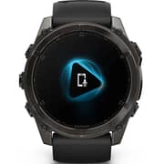 Garmin Fenix 8 Smartwatch Sapphire/Carbon Grey With Black/Pebble Grey Band - 010-02905-21