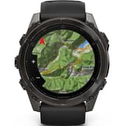 Garmin Fenix 8 Smartwatch Sapphire/Carbon Grey With Black/Pebble Grey Band - 010-02905-21