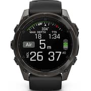 Garmin Fenix 8 Smartwatch Sapphire/Carbon Grey With Black/Pebble Grey Band - 010-02905-21