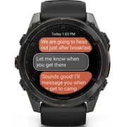 Garmin Fenix 8 Smartwatch Sapphire/Carbon Grey With Black/Pebble Grey Band - 010-02905-21