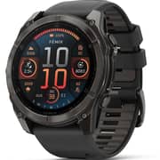 Garmin Fenix 8 Smartwatch Sapphire/Carbon Grey With Black/Pebble Grey Band - 010-02905-21