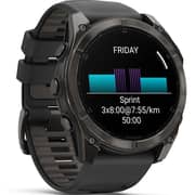 Garmin Fenix 8 Smartwatch Sapphire/Carbon Grey With Black/Pebble Grey Band - 010-02905-21