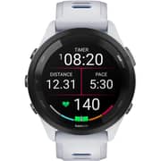 Garmin Forerunner 265 Smartwatch Black Bezel With Whitestone/Tidal Blue Band - 010-02810-11