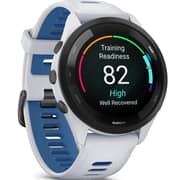 Garmin Forerunner 265 Smartwatch Black Bezel With Whitestone/Tidal Blue Band - 010-02810-11