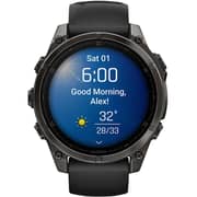Garmin Fenix 8 Smartwatch Sapphire/Carbon Grey With Black/Pebble Grey Band - 010-02904-21