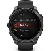 Garmin Fenix 8 Smartwatch Sapphire/Carbon Grey With Black/Pebble Grey Band - 010-02904-21