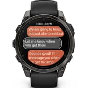 Garmin Fenix 8 Smartwatch Sapphire/Carbon Grey With Black/Pebble Grey Band - 010-02904-21