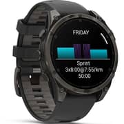 Garmin Fenix 8 Smartwatch Sapphire/Carbon Grey With Black/Pebble Grey Band - 010-02904-21