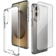 Glassology Clear Case + Screen Protector for Samsung Galaxy S25 Edge - 360° Shatterproof Bundle with Premium Tempered Glass