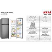 Akai Double Door Refrigerator 285L Silver - ART5000AII