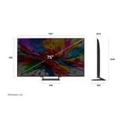 LG 75 Inch QNED evo AI QNED93 MiniLED 4K 120Hz Smart TV AI Magic Remote Dolby webOS25 2025
