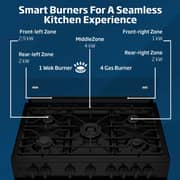 Beko 5 Burner Gas Cooker 90cm Black - BGGR11127GBA