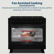Beko 5 Burner Gas Cooker 90cm Black - BGGR11127GBA
