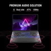 Asus ROG Zephyrus G16 Gaming (2025) Laptop - AMD Ryzen AI 7-350 / 16inch WQXGA / 1TB SSD / 32GB RAM / 8GB NVIDIA GeForce RTX 5060 Graphics / Windows 11 Home / English & Arabic Keyboard / Eclipse Gray / Middle East Version - [GA605KM-AI-OLED132W]