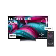 تلفزيون إل جي إيفو C5 الذكي بتقنية OLED ودقة 4K بتردد 144 هرتز يدعم الذكاء الاصطناعي بنظام webOS25 مقاس 65 بوصة مزوّد بجهاز تحكم ماجيك مع دعم دولبي (موديل 2025) OLED65C56LA