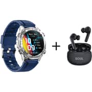 Xcell Watch Elite 6 Smartwatch Blue + Soul 17 True Wireless Earbuds