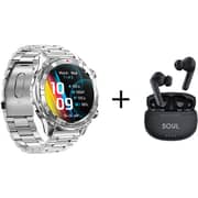 Xcell Watch Elite 6 Smartwatch Silver + Soul 17 True Wireless Earbuds