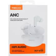 Recci Wireless ANC & ENC Earbuds Bluetooth 5.3 – White – REP-W88