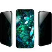 Green Lion 9H Steve Privacy Anti-Peeping Glass Black/Clear iPhone 16 Pro - GN9HSPY16BK