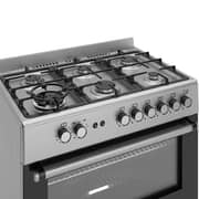 Ferre 6 Burner Gas Cooker 90cm Black/Stainless Steel - F9S50GFHIX + DP90MB1000P Built In Chimney Hood