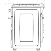 Ferre 6 Burner Gas Cooker 90cm Black/Stainless Steel - F9S50GFHIX + DP90MB1000P Built In Chimney Hood