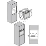 Ferre FryArt Built-in Electric Oven 60cm Black + BGBAR59 Microwave Grill + MS163 Electric Hob + DP60SS1000P Chimney Hood + BGBAR61 Dishwasher + BGBAR60 BF