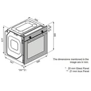 Ferre FryArt Built-in Electric Oven 60cm Black + BGBAR59 Microwave Grill + MS163 Electric Hob + DP60SS1000P Chimney Hood + BGBAR61 Dishwasher + BGBAR60 BF