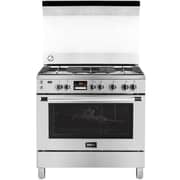 Zanussi Taste Max Cooker 90 cm, 5 Burners, Digital Display, Fan, Stainless Steel, ZCG92686XA